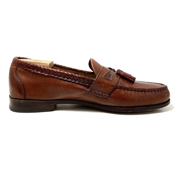 Allen Edmonds Maxfield Brown Leather Tassel Toe Loafers Size 11.5B main image 3